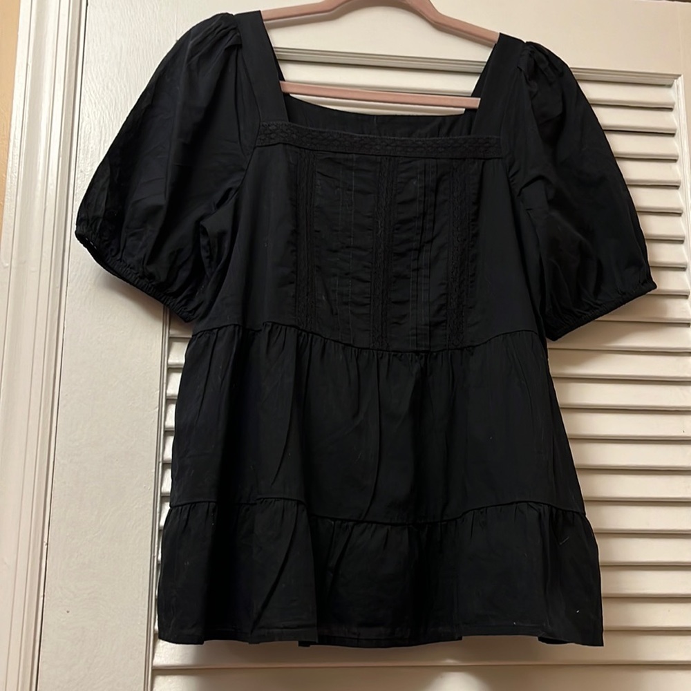 Loft Black BoHo Shirt